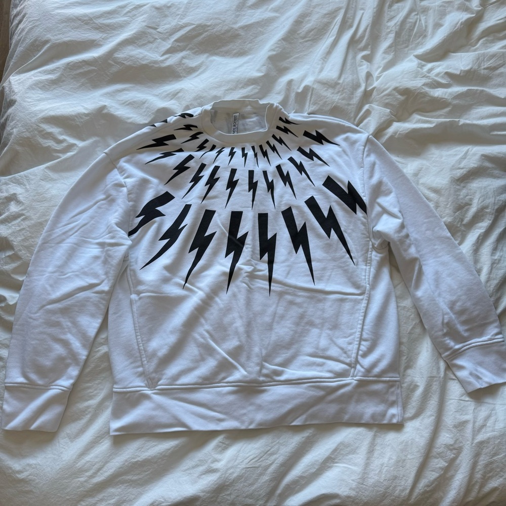 EUC Neil Barrett size L black and white made in Italy sweatshirt
